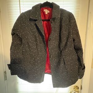 Stylish Black Tweed Blazer